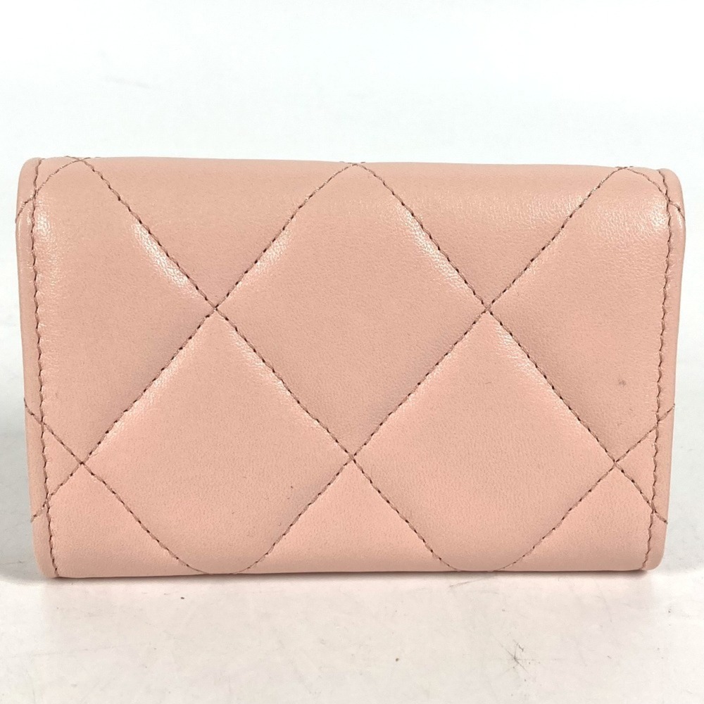 CHANEL Authentic Pink Lambskin Leather Logo Wallet - Picture 2 of 9